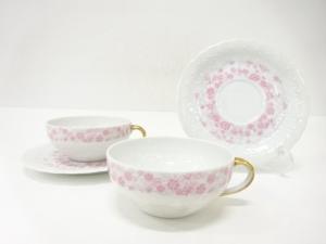LIMOGES　リモージュ　ジョルジュボワイエ　リビエラローズ　カップ＆ソーサーペア　洋食器